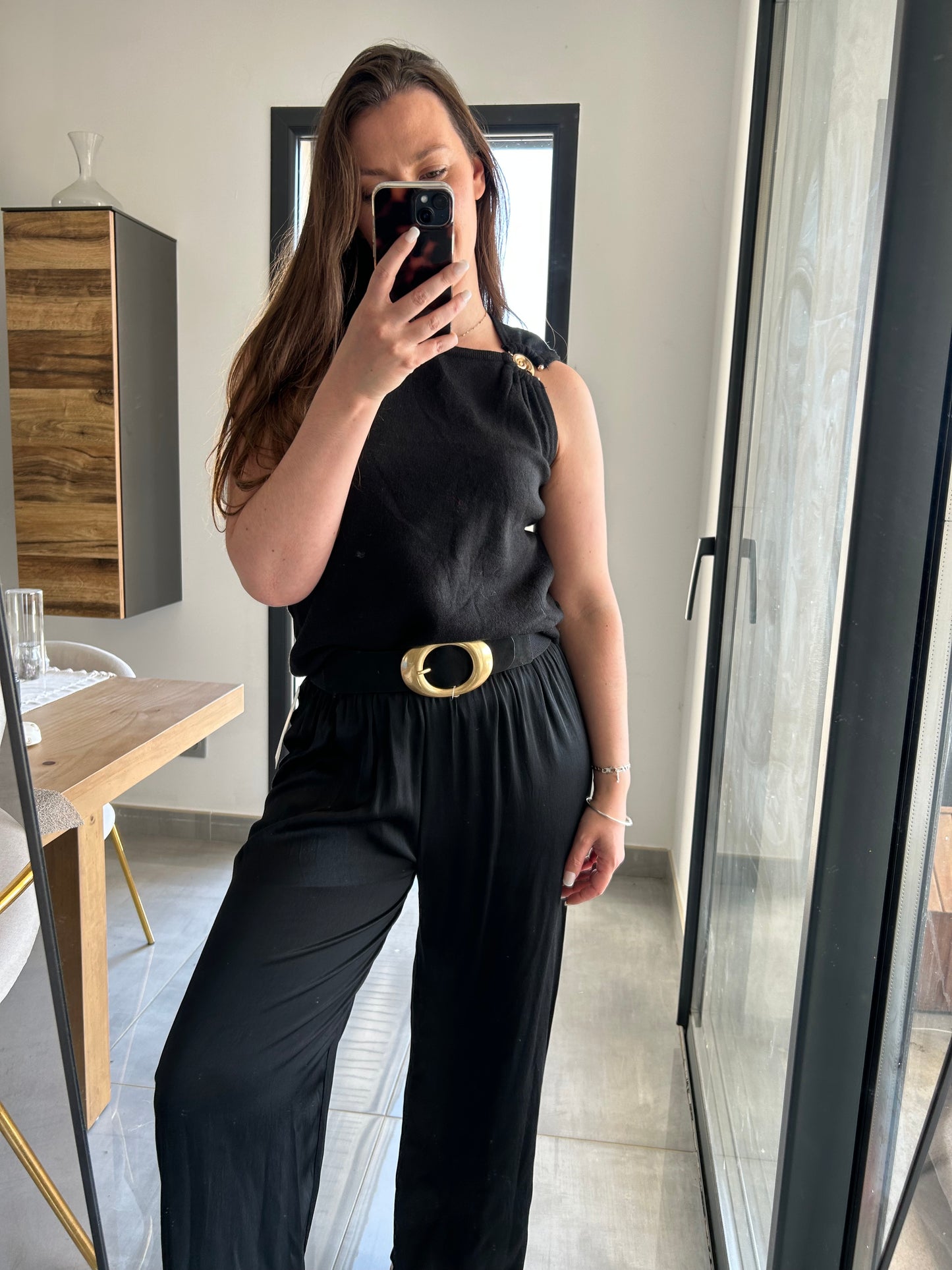 Pantalon fluide noir Camille
