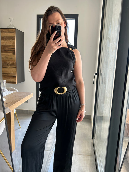 Pantalon fluide noir Camille