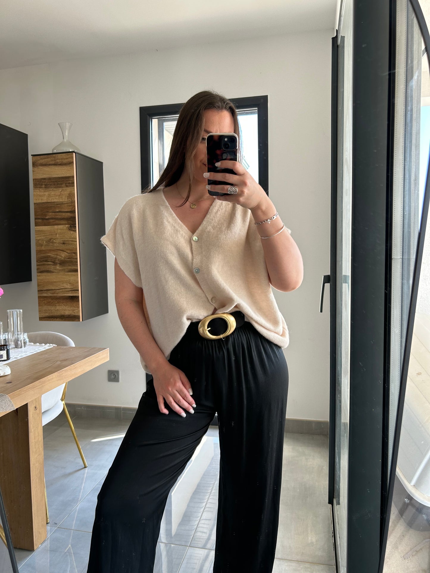 Pantalon fluide noir Camille