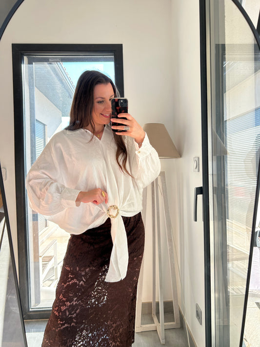 Blouse Safia blanche