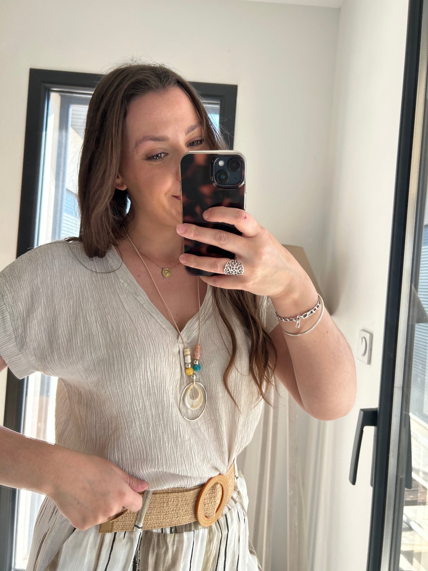 Top texturé Anna beige