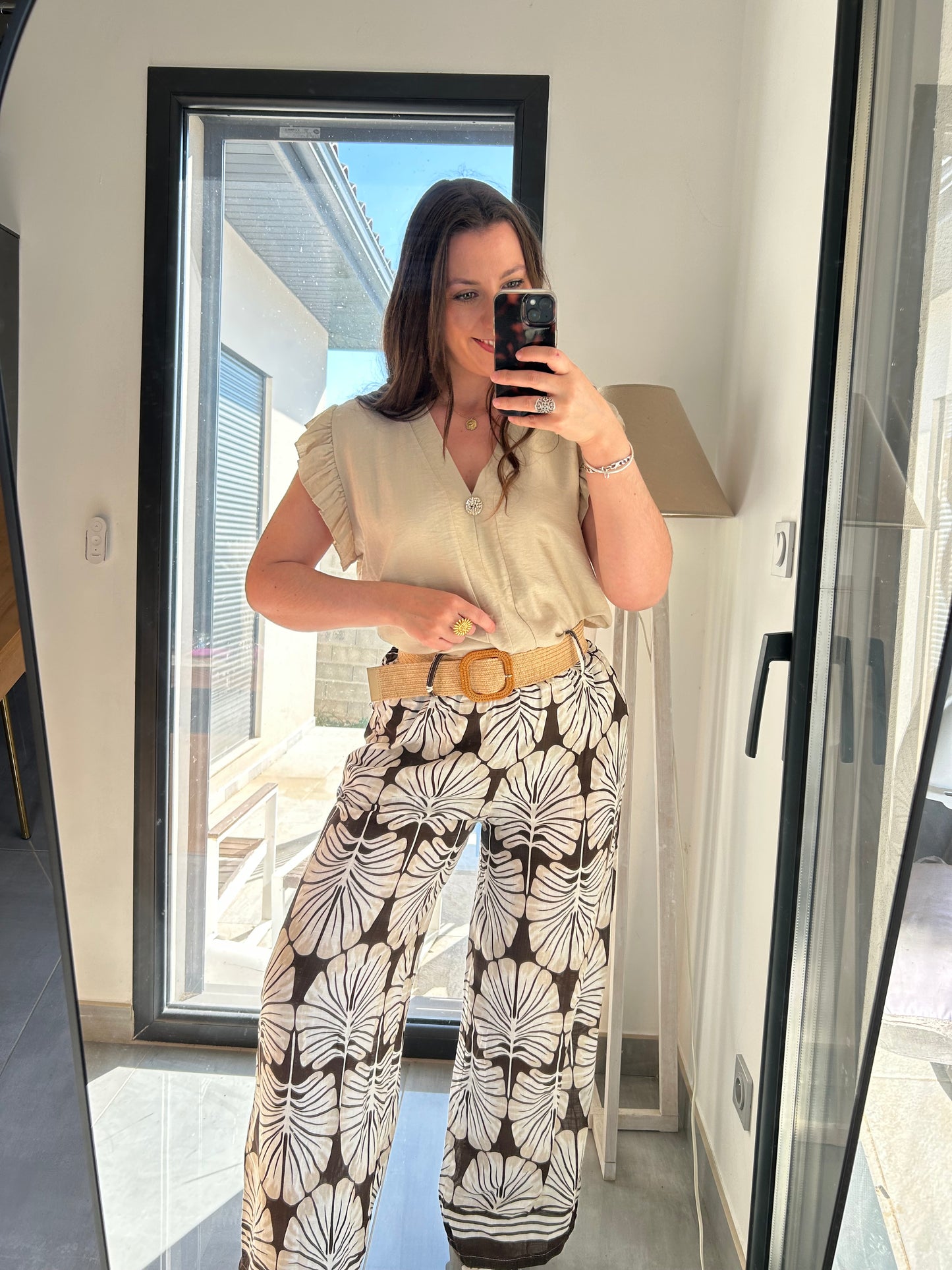 Pantalon fluide Alba Chocolat