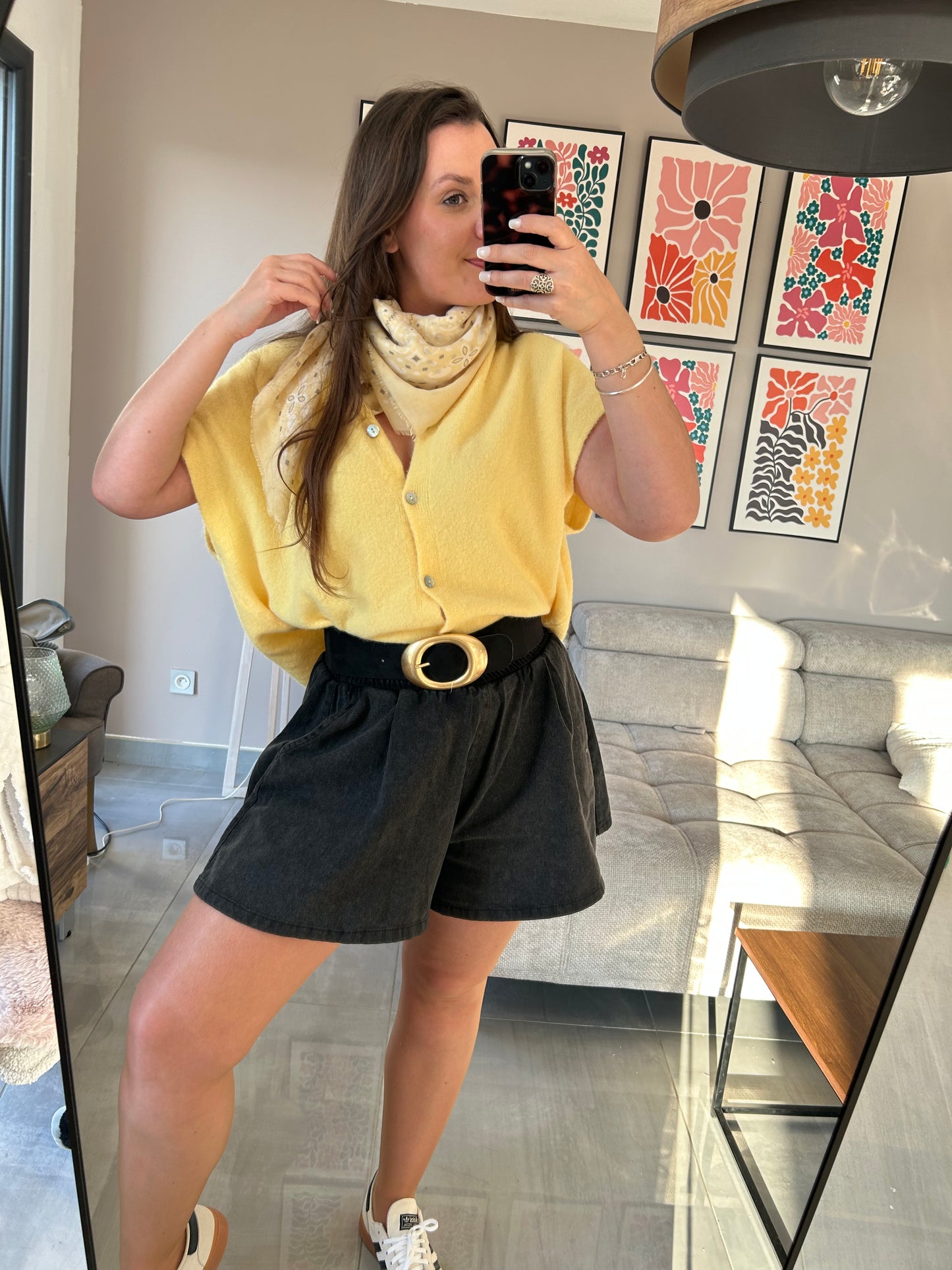 Gilet sans manches jaune Maia