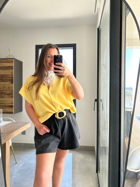 Gilet sans manches jaune Maia