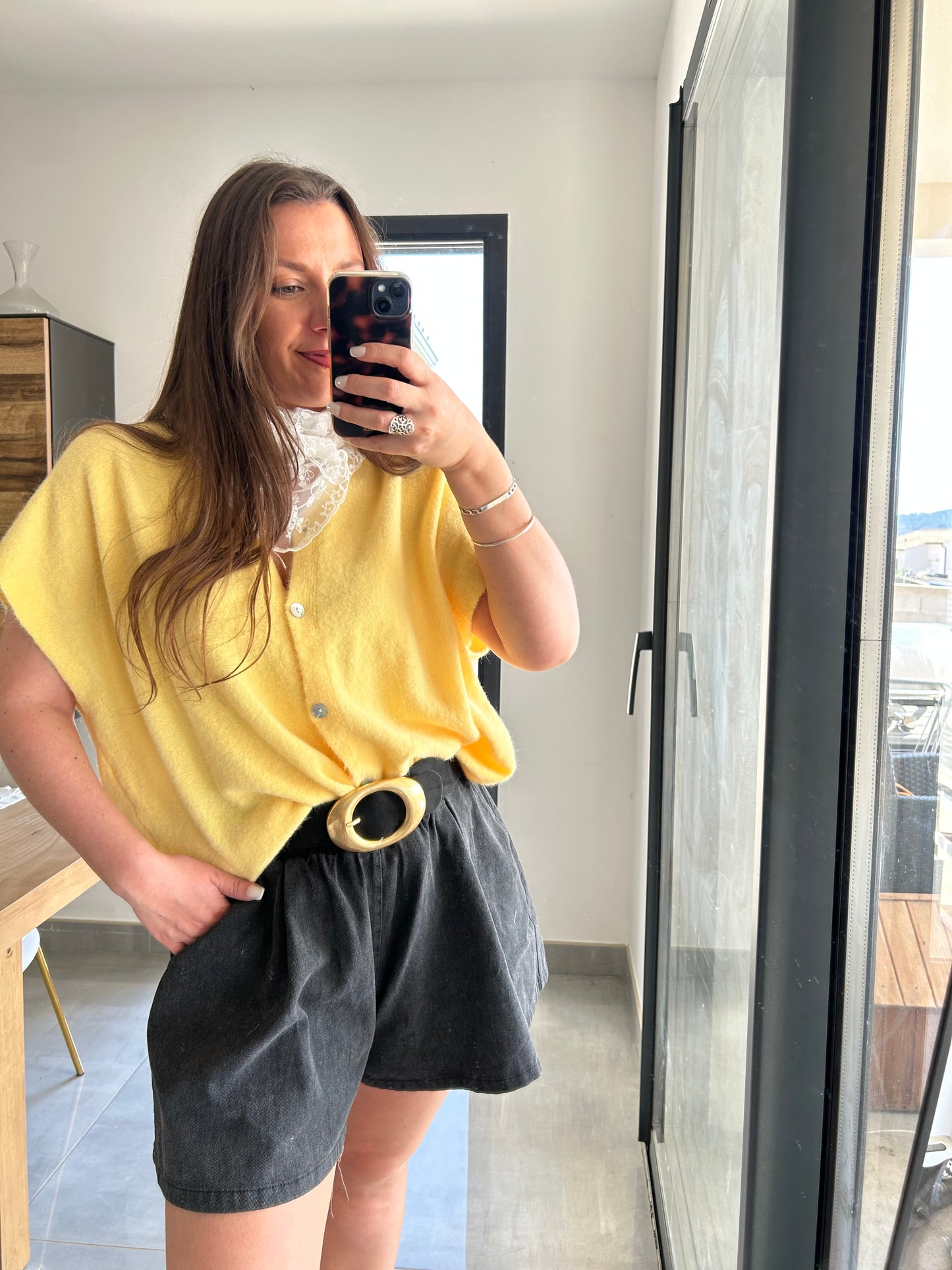 Gilet sans manches jaune Maia
