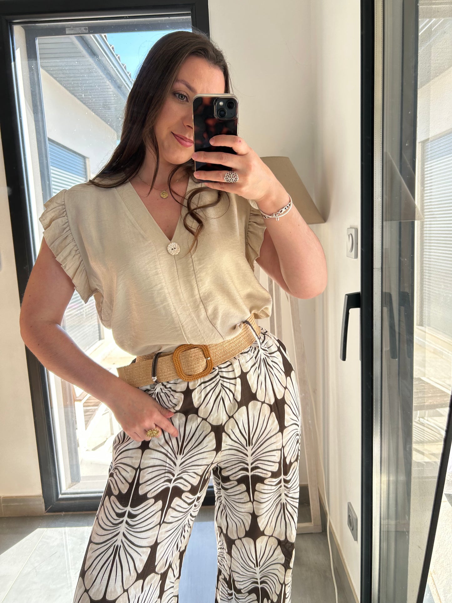 Pantalon fluide Alba Chocolat