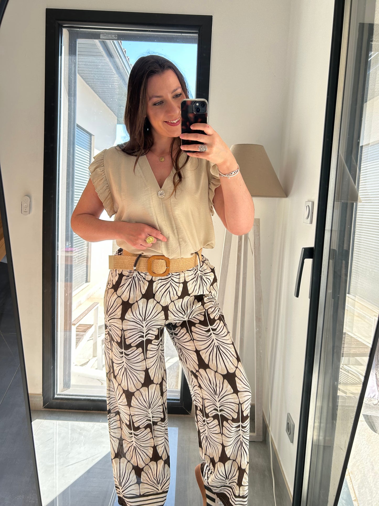 Pantalon fluide Alba Chocolat