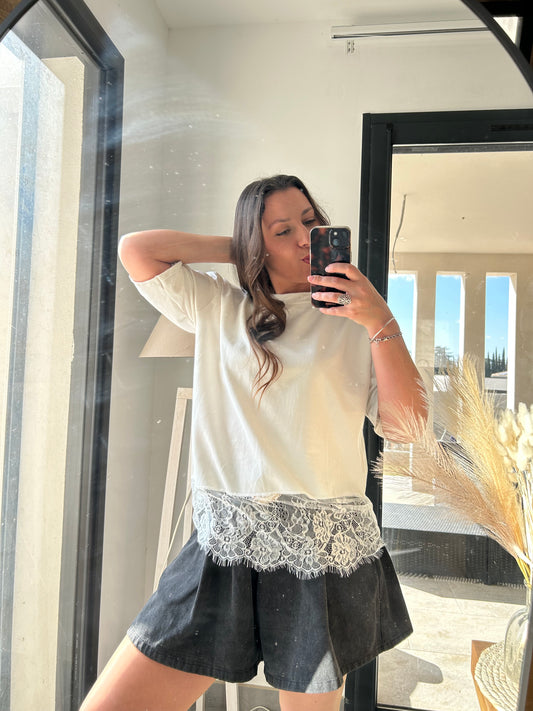 T shirt dentelle Maria