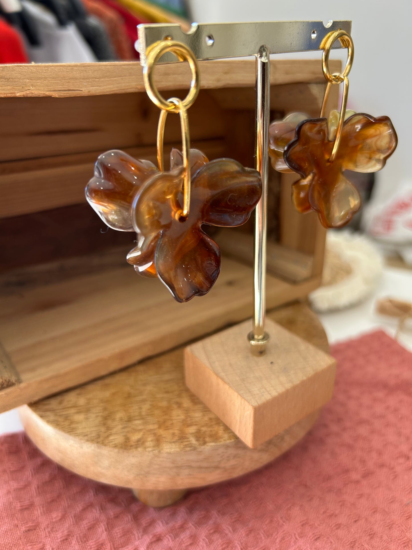 Boucles d’oreilles Solange camel