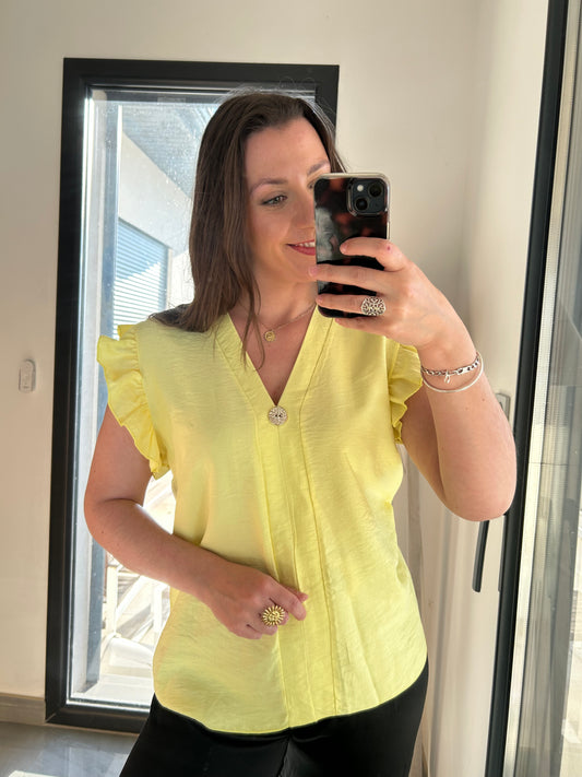 Top fluide Mona jaune