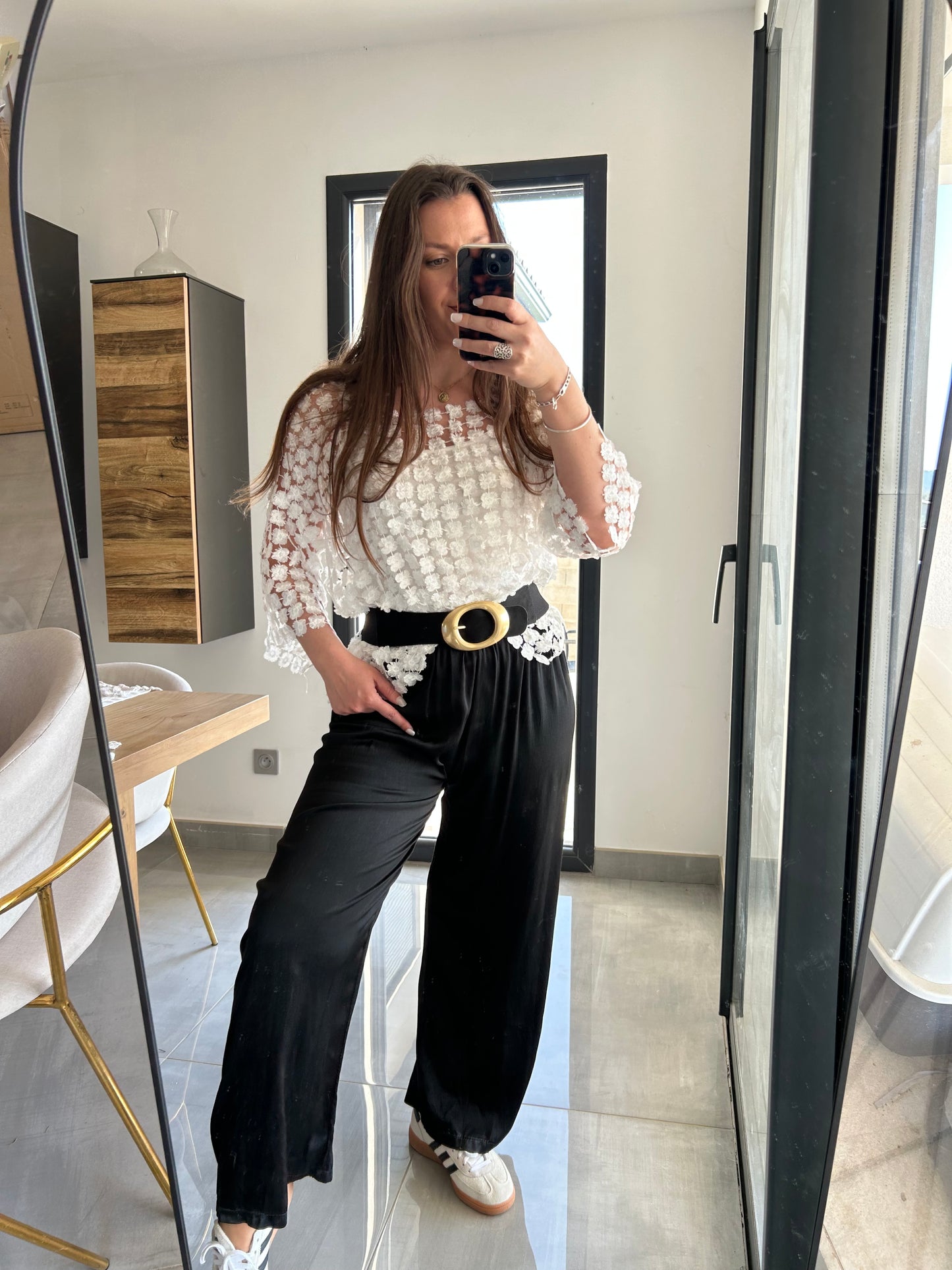 Pantalon fluide noir Camille