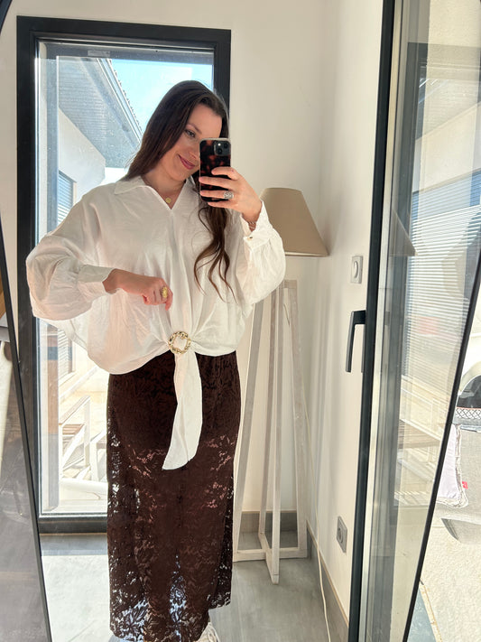 Blouse Safia blanche